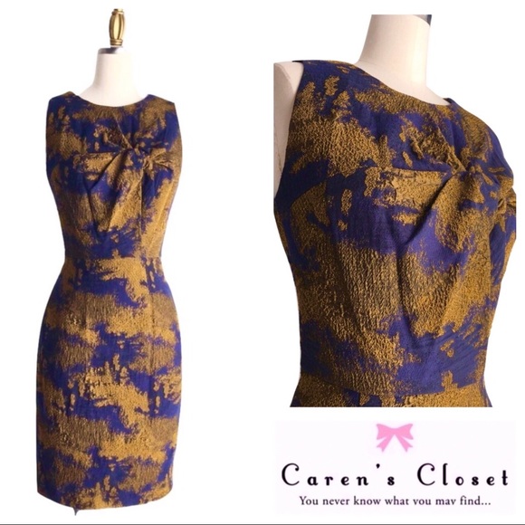 Cynthia Steffe Dresses & Skirts - Cynthia Steffe Gold & Purple Stretch Mini Dress